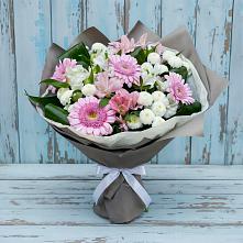 Букет цветов из:  Герберы, Альстромерии и Хризантемы #REPLACE_PRED# Братске