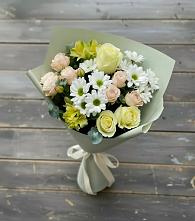 Букет цветов из:  Альстромерии, Розы и Хризантемы #REPLACE_PRED# Братске