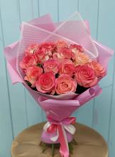 Букет 15 Розовых роз Равель #REPLACE_PRED# Братске